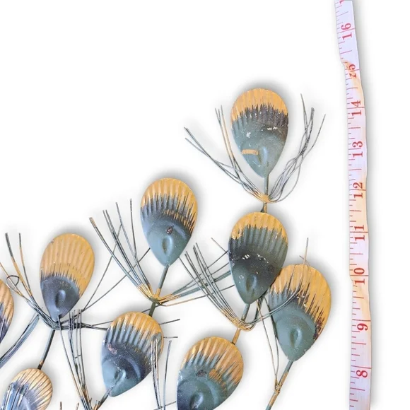 Vintage MCM Wall Decor Tin Peacock PAIR (Made in Hong Kong) Circa 1950-1960s - Picture 10 of 11